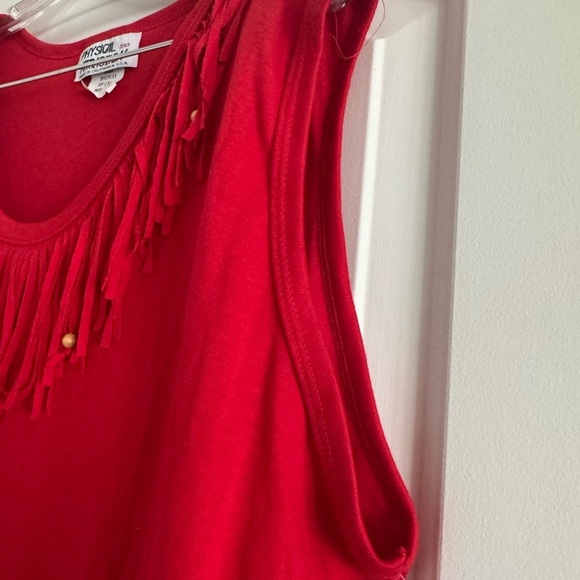 PHYSICAL ATTRACTION-NWT-Women Red FringeBeaded Sleeveless Shirt-PLUS Size 3X - Picture 3 of 8